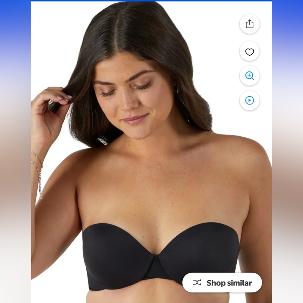 New Maidenform SN3002 Dreamwire Strapless Lift‎ Bra Black